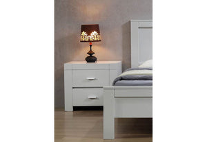 Heartlands California Grey 2 Drawer Bedside Table/ Nightstand/ Bedside Cabinet (7484258713774)