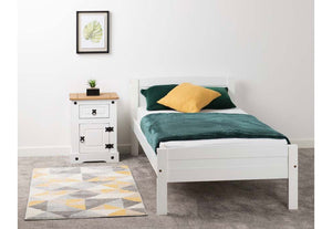 Seconique Amber Antique Pine White Solid Pine Wooden Bed 3FT Single 4FT6 Double (5669203017894)