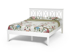 Serene Autumn Honey Oak Opal White Hevea Wooden Bed 3FT 4FT Double 5FT 6FT (6675386826926)
