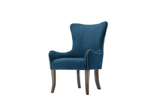 Birlea Ellis Wingback Green, Grey and Midnight Blue Upholstered Fabric Chair (5600657506470)