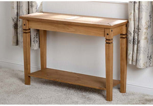 Seconique Salvador Distressed Waxed Pine Console Table (5759183093926)