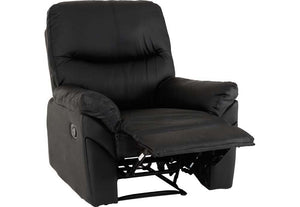 Seconique Capri Black and Grey Faux Leather Reclining Chair (5762176549030)