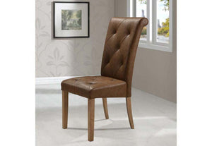 OSD Warrington Solid Rubberwood Brown PU Two Tone Dining Chair (7622594592942)
