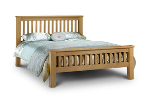 Julian Bowen Amsterdam Oak High Foot End Wooden Bed 4FT6 Double 5FT King 6FT (5799890190502)