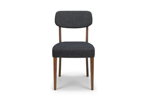 Julian Bowen Farringdon Solid Beech Grey Linen Retro Dining Chair (5632805798054)