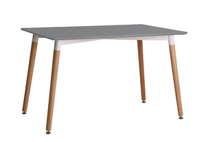 LPD Furniture Fraser Beech and Black, Grey, White Rectangular Dining Table (6169569034414)