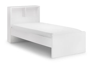 Julian Bowen Manhattan White Wooden Bookcase Bed with Underbed Drw 3FT Single (6570336092334)