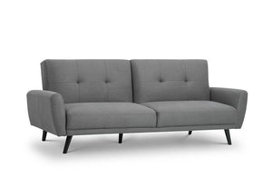 Julian Bowen Monza Mid-Grey Compact Retro Sofa bed (5801699213478)