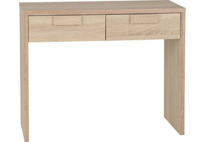 Seconique Cambourne Light Sonoma Solid Oak 2 Drawer Rectangular Dressing Table (5738386915494)