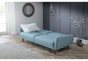 Julian Bowen Monza Mid-Grey Compact Retro Sofa bed (5801699213478)