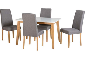 Seconique Rimini Natural Oak/Grey Fabric Dining Chair (5703498432678)