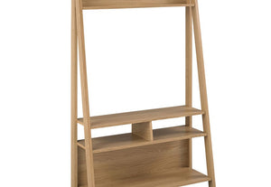 LPD Furniture Tiva White, Oak & Black Ladder Entertainment Unit (6167997972654)