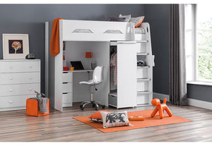 Julian Bowen Pegasus White & Anthracite High Sleeper (5639591166118)
