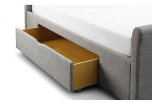 Julian Bowen Capri Fabric Upholstered Bed with 2 Underbed Drws Double 5FT King (6048933740718)