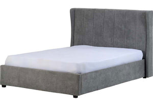 Seconique Amelia Dark Grey Upholstered Fabric Bed 4FT6 Double 5FT King Size (5669222842534)