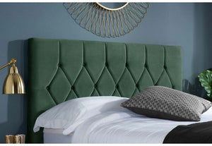 Birlea Loxley Mustard,Blue,Grey,Green Upholstered Fabric Bed 4FT Double 5FT King (5698905538726)