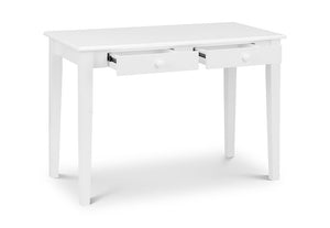 Julian Bowen Carrington White 2 Drawer Desk (5801751183526)