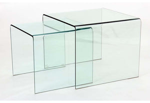 OSD Naples Clear Nest of 2 Tables (7566617673902)