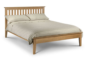 Julian Bowen Salerno Oak,Ivory & Oak, Ivory Wooden Bed Single 4FT6 Double King (5644983500966)