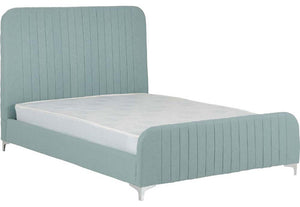 Seconique Hampton Grey Teal Upholstered Fabric Bed 4FT6 Double 5FT King Size (5674808705190)