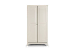 Julian Bowen Cameo Stone White Solid Pine 2 Door 3 Door Wardrobe (6570242572462)