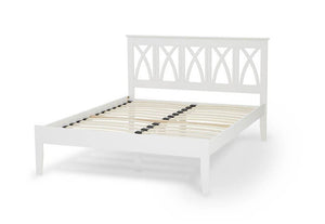 Serene Autumn Honey Oak Opal White Hevea Wooden Bed 3FT 4FT Double 5FT 6FT (6675386826926)