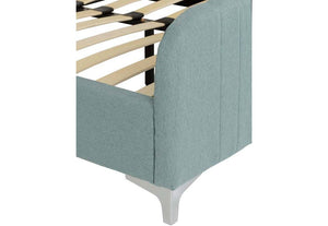 Seconique Hampton Grey Teal Upholstered Fabric Bed 4FT6 Double 5FT King Size (5674808705190)