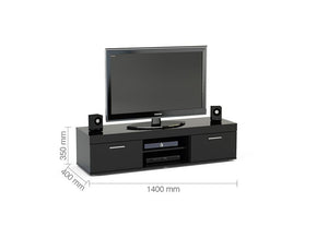 Birlea Edgeware Black, Walnut & Black, White and White & Grey Gloss TV Unit (5600640467110)
