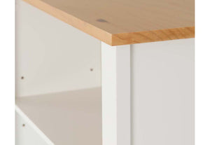 Seconique Ludlow White with Oak Lacquer Bookcase (5747483607206)