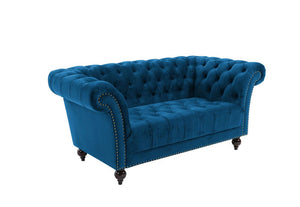 Birlea Chester 2 Seater 3 Seater Green,Grey and Midnight Blue Upholstered Sofa (5600596557990)