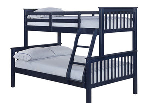 LPD Otto Navy Blue Off White Pine Wooden Triple Bunk Bed (6169641713838)