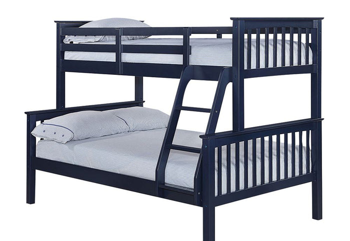 LPD Otto Navy Blue Off White Pine Wooden Triple Bunk Bed