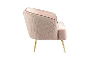 Birlea Bella 2 Seater and 1 Seater Blush Pink Upholstered Fabric Sofa (5600596459686)