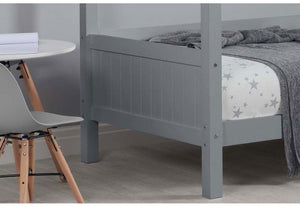 Birlea Home Grey and White Solid Pine Wooden Bed 3FT Single - 90cm (6016125501614)