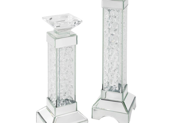 LPD Furniture Valentina Mirrored Large & Small Candle Holder