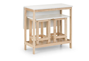 Julian Bowen Bergen White Fold Down Bar Set (5801716973734)