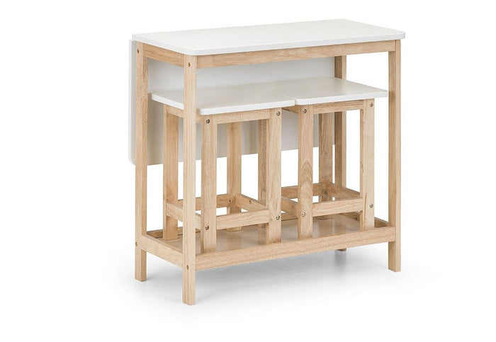 Julian Bowen Bergen White Fold Down Bar Set