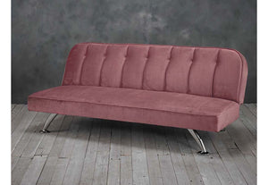 LPD Brighton Green, Grey, Orange, Pink Velvet Fabric Vintage Style Sofa Bed (6579740737710)