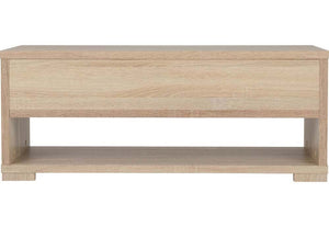 Seconique Cambourne Light Sonoma Solid Oak 2 Drw with 1 Open Shelf Coffee Table (5738162323622)