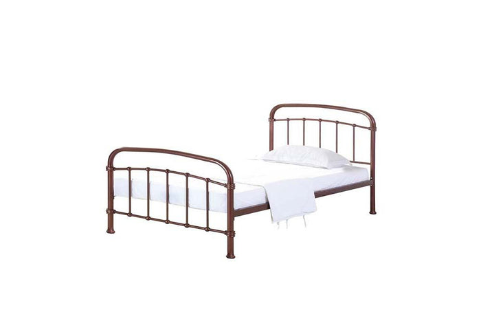 LPD Furniture Halston Copper & Black Metal Bed Frame 4FT6 Double 5FT King Size