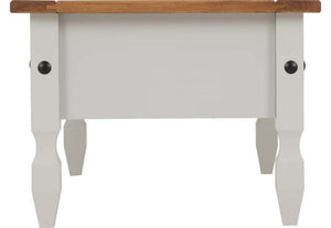 Seconique Corona Grey and White and Distressed Waxed Pine 1 Drw Coffee Table (5762068218022)