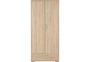 Seconique Cambourne Light Sonoma Solid Oak 2 Door 1 Drawer Wardrobe (5738084532390)