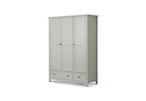 Julian Bowen Maine Dove Grey Pure White 2 Door 1 Drw and 3 Door 2 Drw Wardrobe (6600339685550)