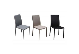 Heartlands Chatham Black Dark Grey Light Grey and White PU Dining Chair (7485945774254)