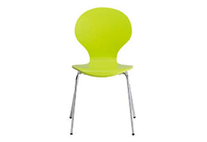 LPD Ibiza Chrome Metal Legs with Blue,Lime,Red,Stone & White Seat Dining Chair (6074411679918)