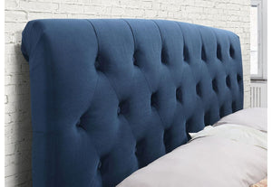 Birlea Brompton Midnight Blue Upholstered Fabric Bed Small Double, Double & King (5597349740710)