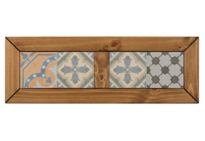 Seconique Salvador Distressed Waxed Pine Tile Top Console Table (5759183257766)