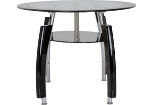 Seconique Elena Clear Glass/Black Border/Black Glass/Silver/Black Coffee Table (5745388486822)