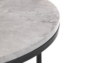 Julian Bowen Staten Concrete Effect with Powder Coated Steel Round Coffee Table (5644626657446)