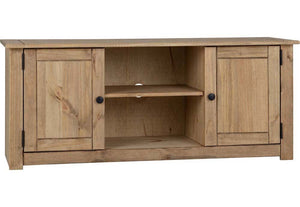 Seconique Panama Natural Wax 2 Door 1 Shelf Flat Screen TV Unit (5759289393318)
